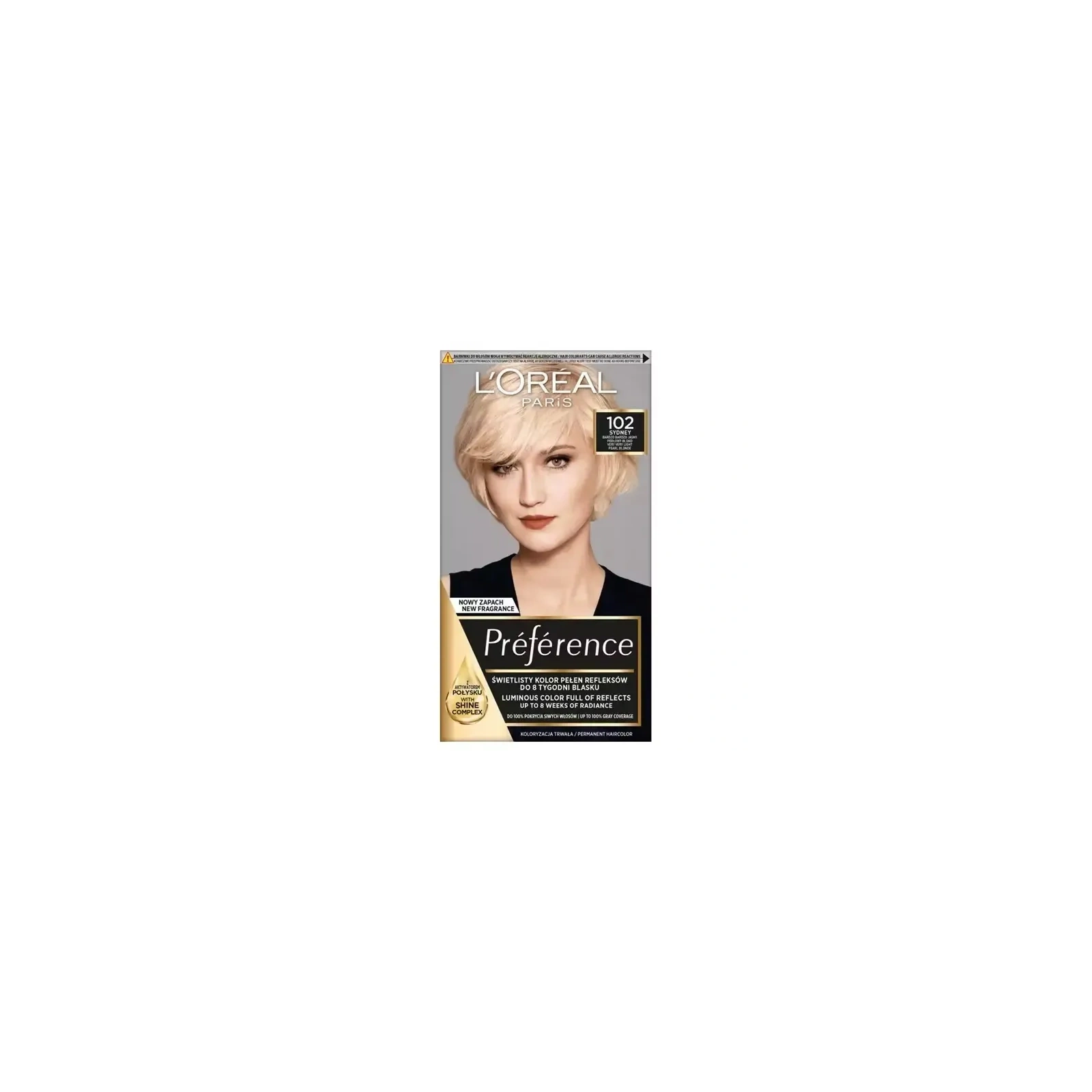 LOREAL Preference farba do włosów 102 Sydney Bardzo Bardzo Jasny Perłowy Blond