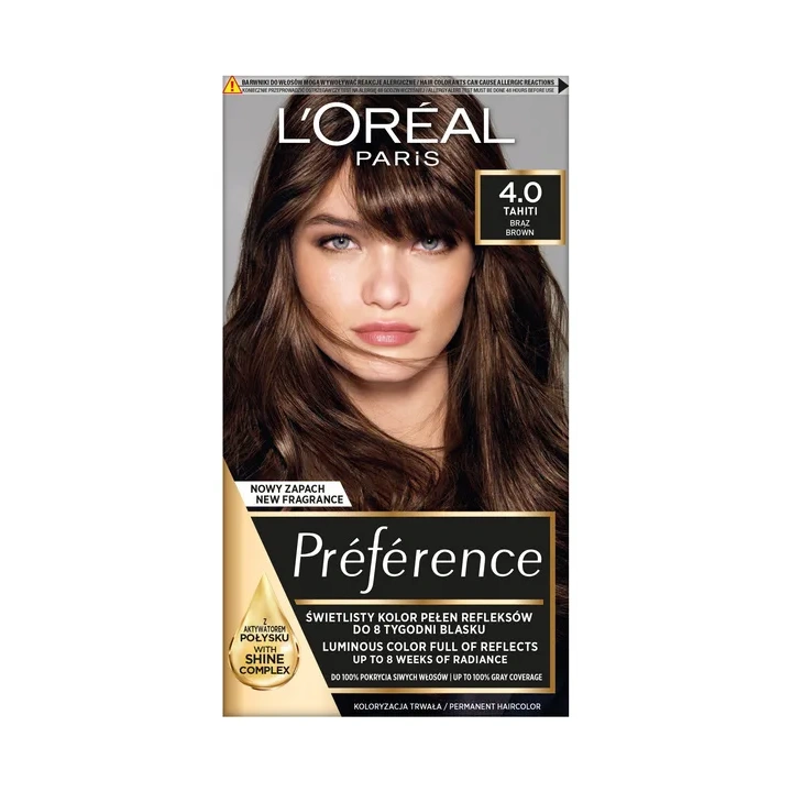 LOREAL Preference farba do włosów 4 Tahiti Brąz