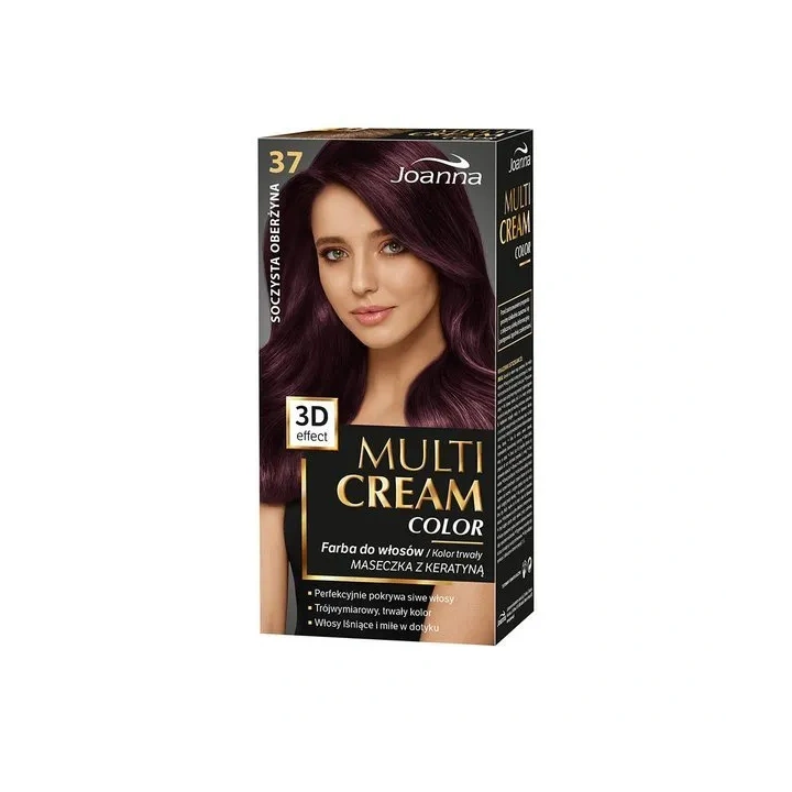 JOANNA Multi Cream Color farba do włosów 37 Soczysta Oberżyna