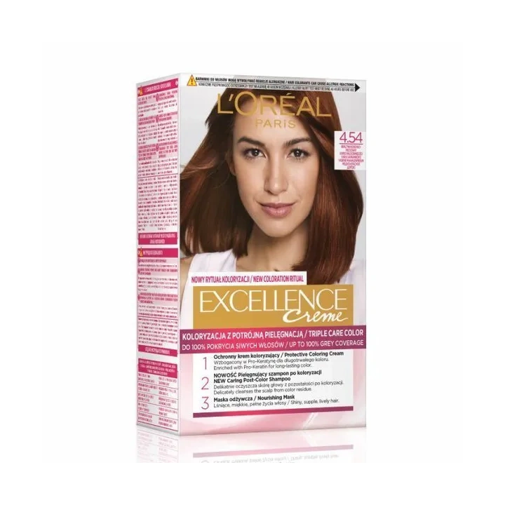 LOREAL Excellence Creme farba do włosów 4.54