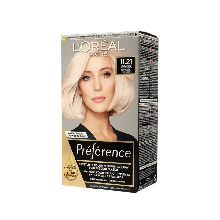 LOREAL Preference farba do włosów 11.21 Ultrajasny Chłodny Perłowy Blond
