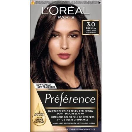 LOREAL Preference farba do włosów B 3.0 Ciemny Brąz