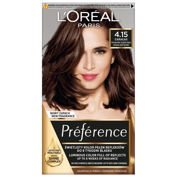 LOREAL Preference farba do włosów M1 4.15 Intensywny Głęboki Brąz