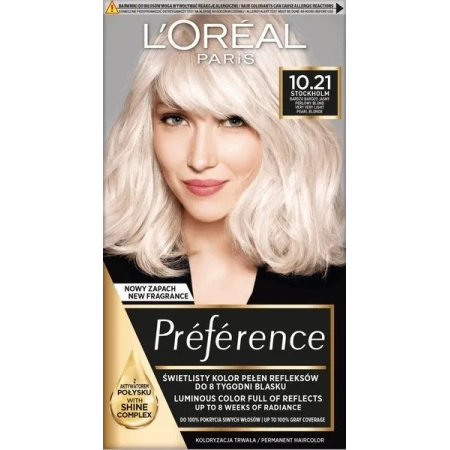 LOREAL Preference farba do włosów Z2 10.21 Bardzo Bardzo Jasny Perłowy Blond