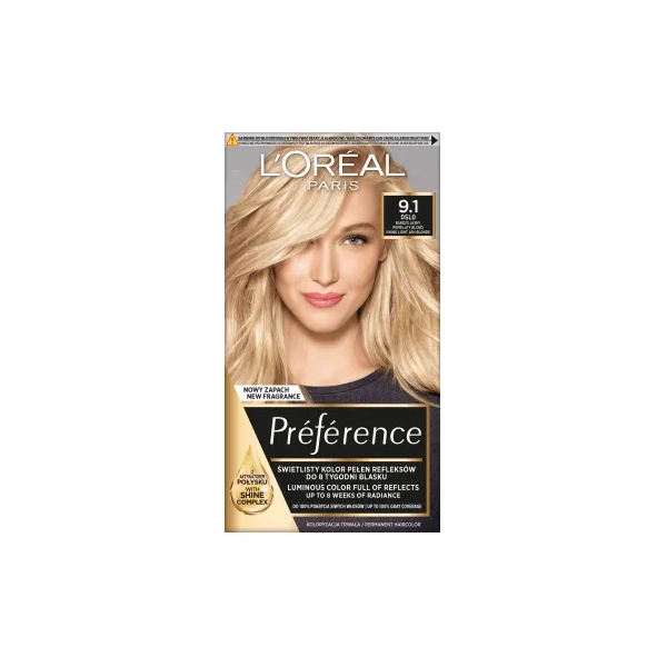 LOREAL Preference farba do włosów Z 9.1 Bardzo Jasny Popielaty Blond
