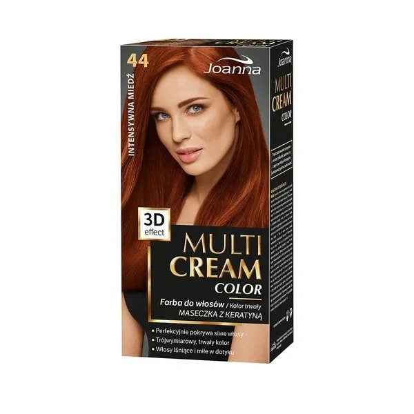 JOANNA Multi Cream Color farba do włosów 44 Intensywna Miedź