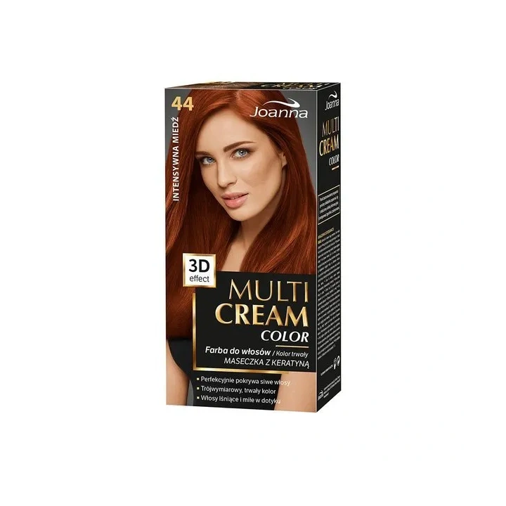 JOANNA Multi Cream Color farba do włosów 44 Intensywna Miedź
