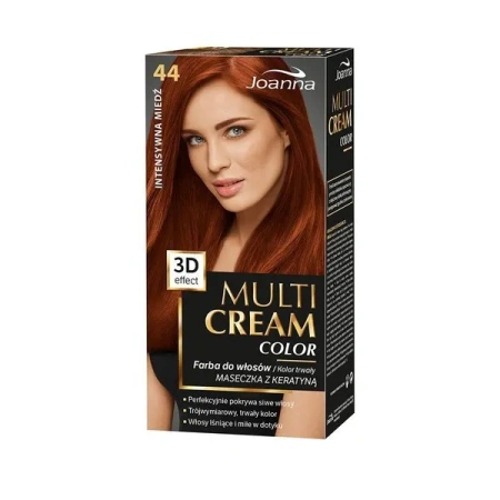 JOANNA Multi Cream Color farba do włosów 44 Intensywna Miedź