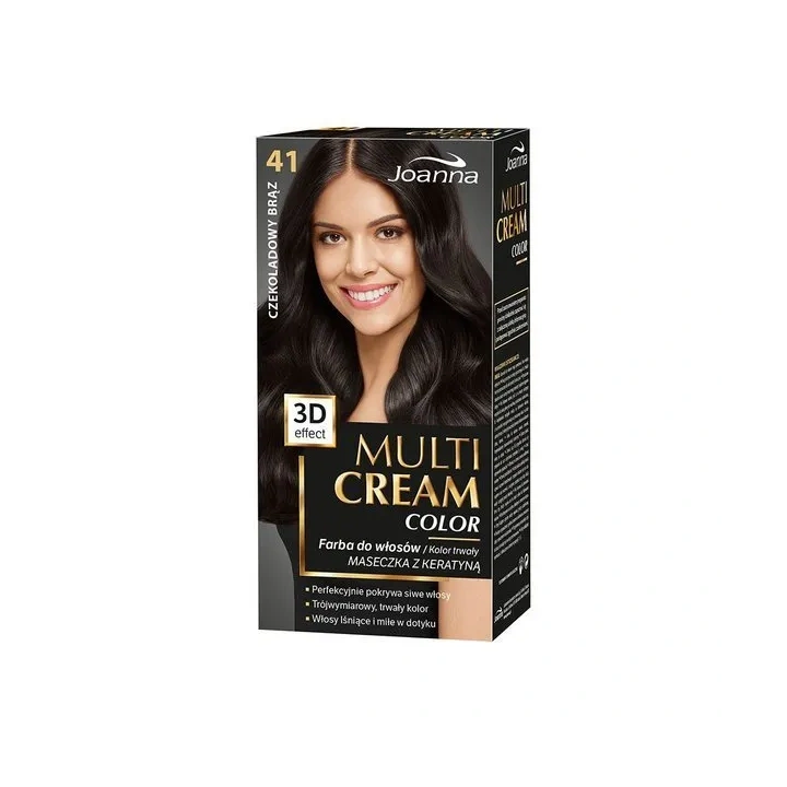 JOANNA Multi Cream Color farba do włosów 41 Czekoladowy Brąz