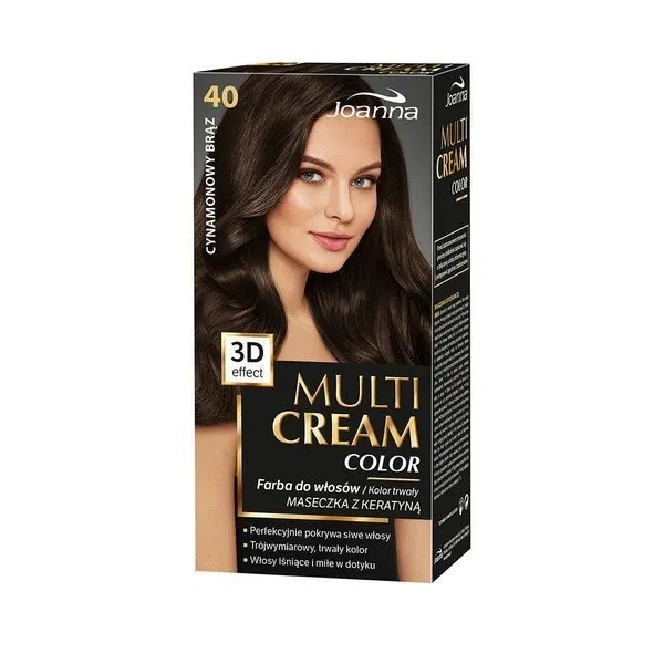 JOANNA Multi Cream Color farba do włosów 40 Cynamonowy Brąz