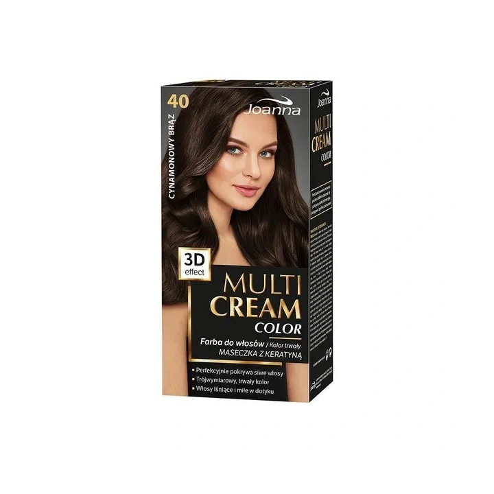 JOANNA Multi Cream Color farba do włosów 40 Cynamonowy Brąz