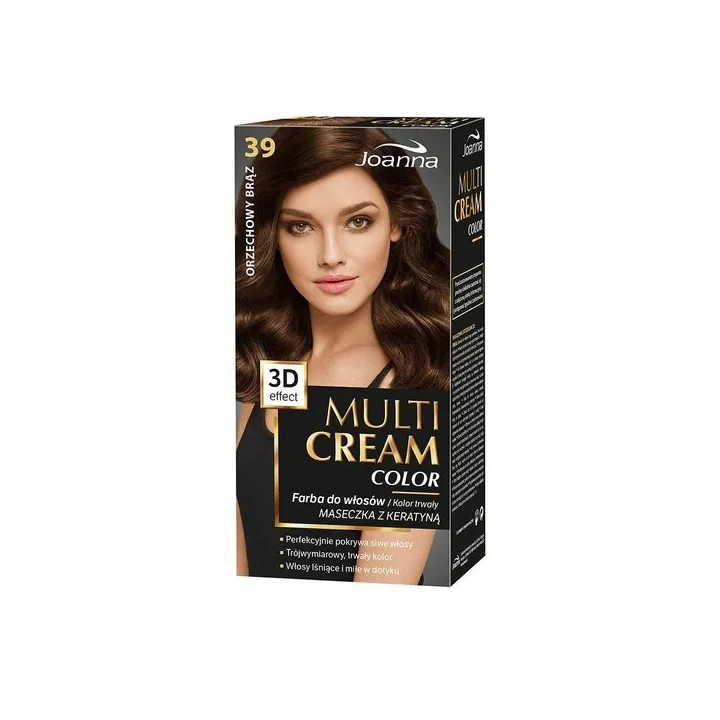 JOANNA Multi Cream Color farba do włosów 39 Orzechowy Brąz