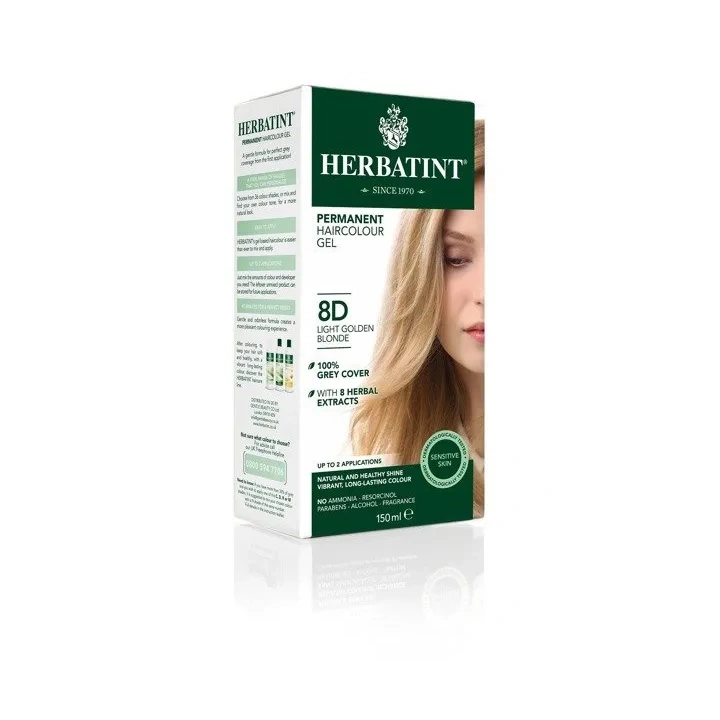 HERBATINT Ziołowa farba do włosów 8D Jasny Złoty Blond