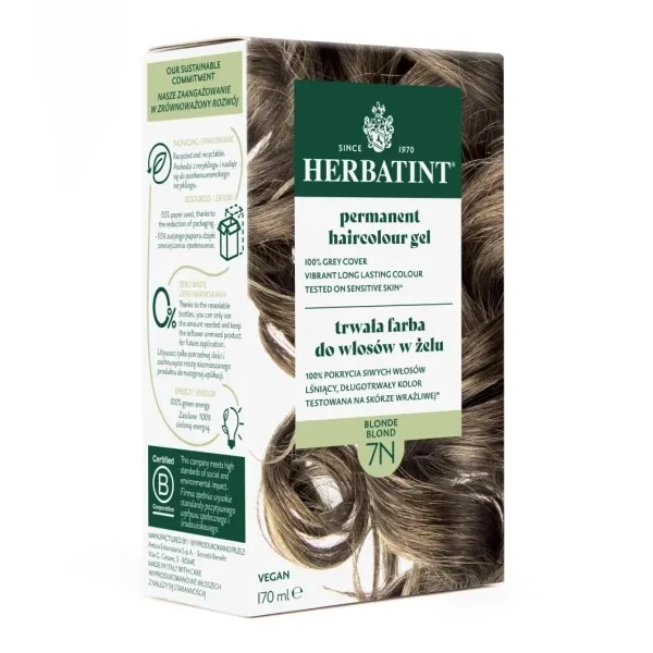 HERBATINT Ziołowa farba do włosów 7N Blond