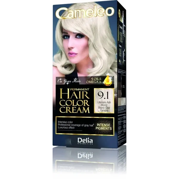 DELIA Cameleo farba do włosów permanentna 9.1 Ultimate Ash Blond Omega+