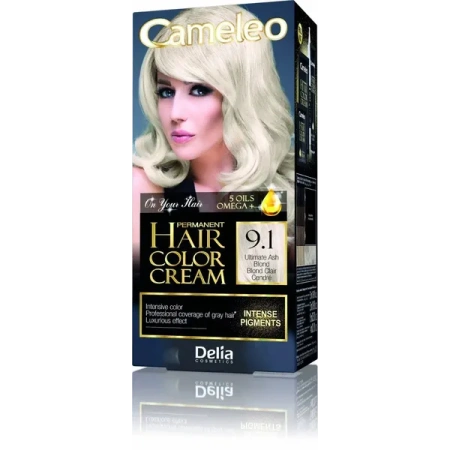 DELIA Cameleo farba do włosów permanentna 9.1 Ultimate Ash Blond Omega+