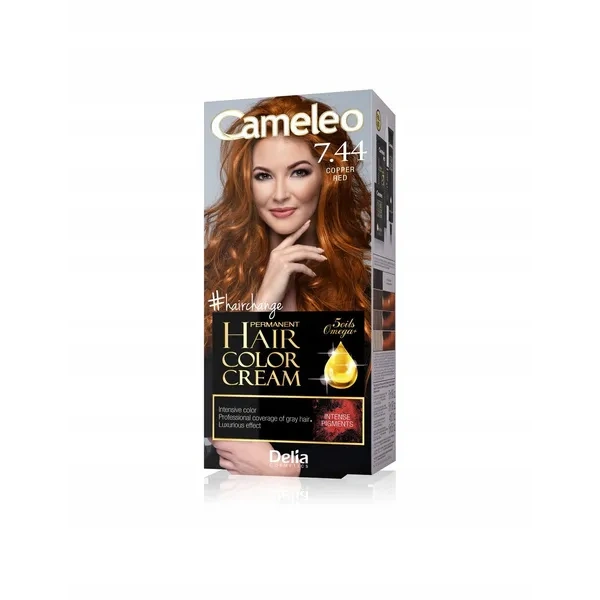 DELIA Cameleo farba do włosów permanentna 7.44 Copper Red Omega+