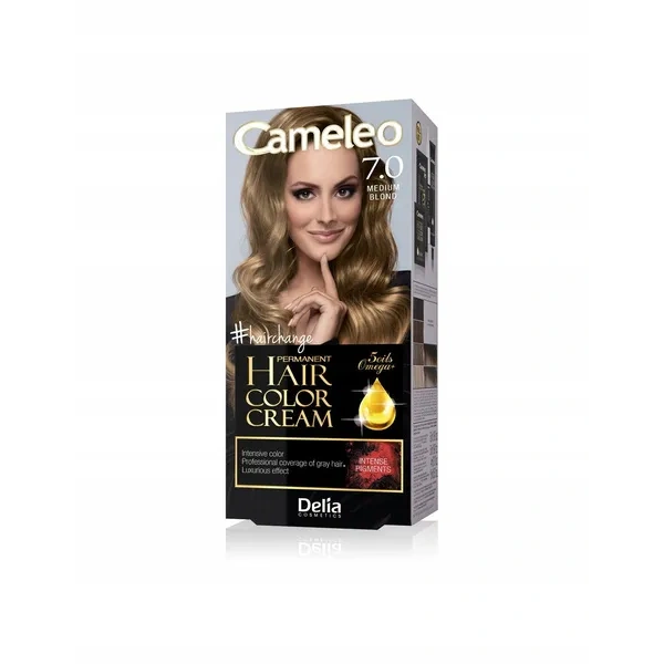 Delia DELIA Cameleo farba do włosów permanentna 7.0 Medium Blond Omega+ — Składniki i ocena