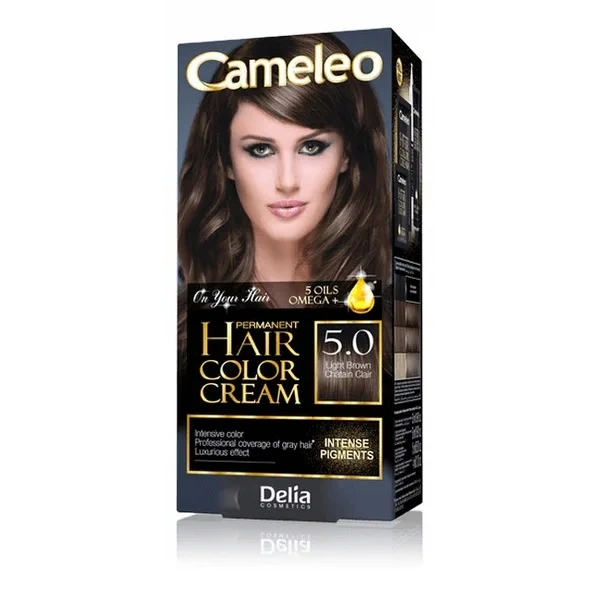DELIA Cameleo farba do włosów permanentna 5.0 Light Brown Omega+