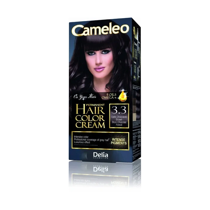DELIA Cameleo farba do włosów permanentna 3.3 Dark Chocolate Brown Omega+