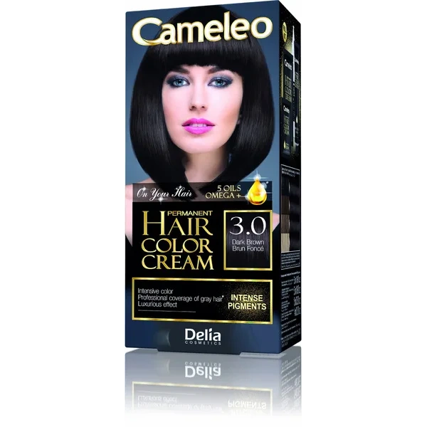 DELIA Cameleo farba do włosów permanentna 3.0 Dark Brown Omega+