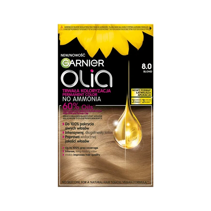 GARNIER Olia farba do włosów 8.0 Blond 174ml