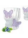 ECARLA szklanka z falowanymi ściankami MOTYL Fiolet 260ml SZK162