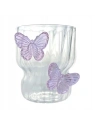 ECARLA szklanka z falowanymi ściankami MOTYL Fiolet 260ml SZK162