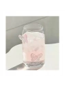 ECARLA szklanka wysoka ze słomką Motyl Róż 500ml SZK163