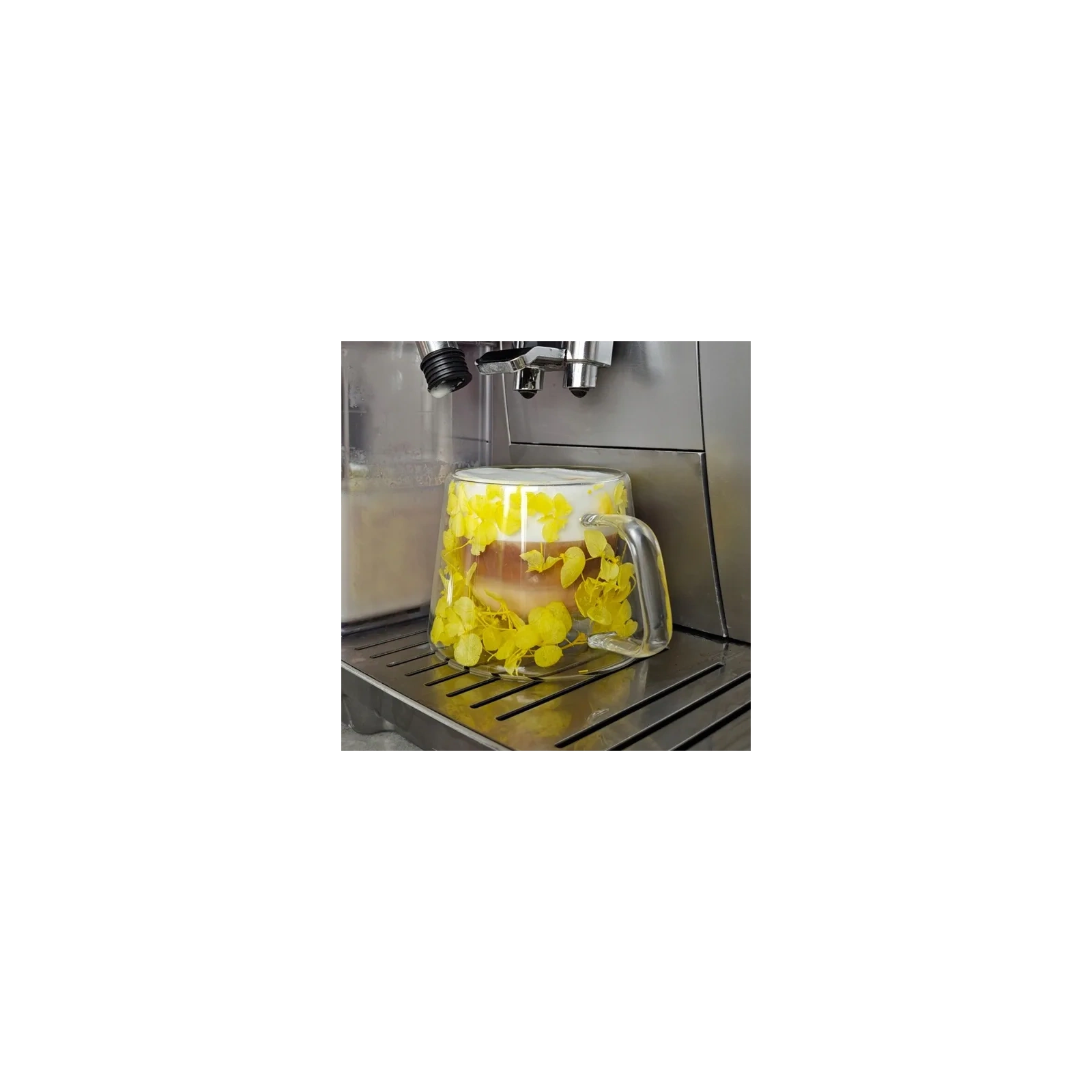 ECARLA szklanka termiczna z podwójnym dnem i hortensją 180ml SZK155