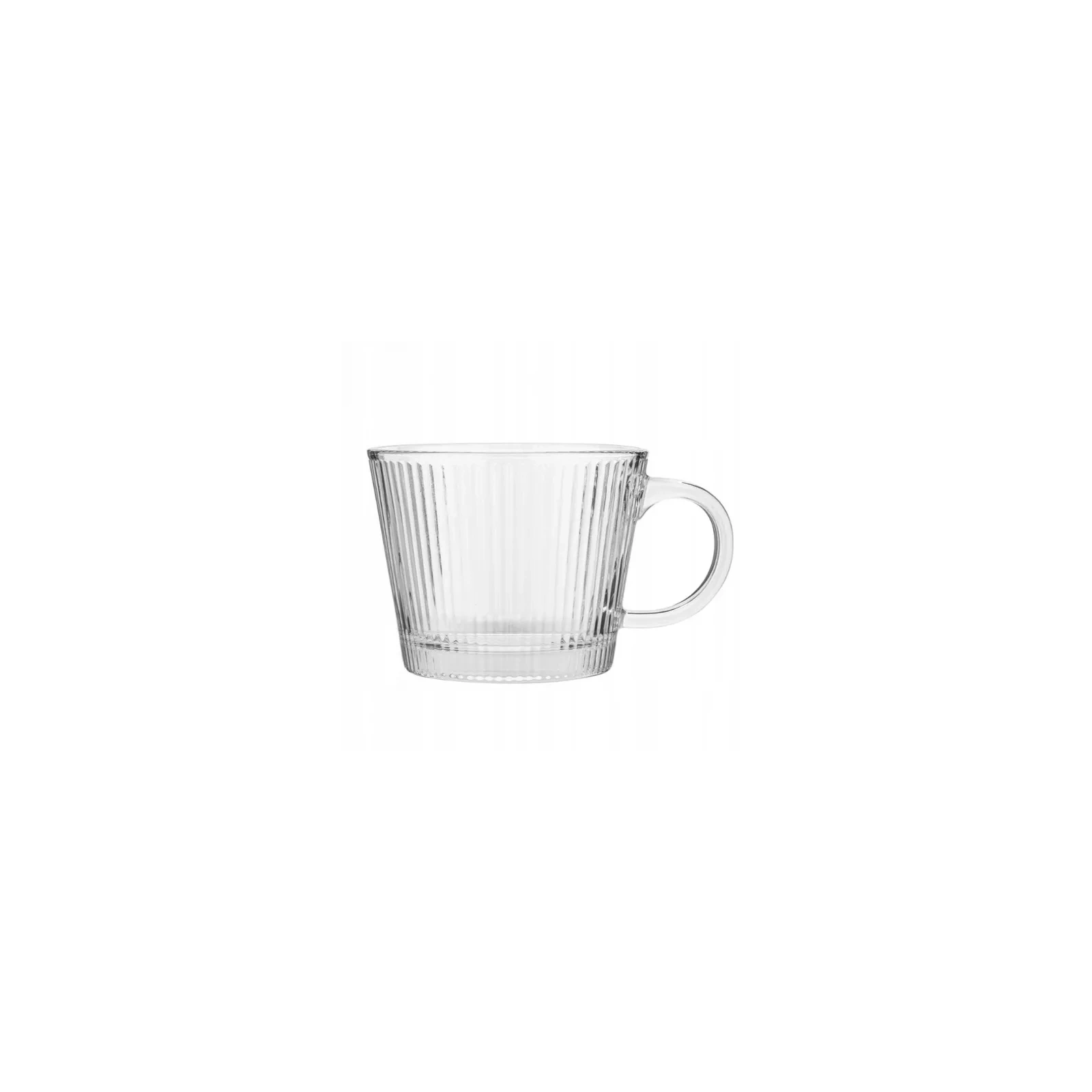 ECARLA szklanka ryflowana z uszkiem 400ml SZK156
