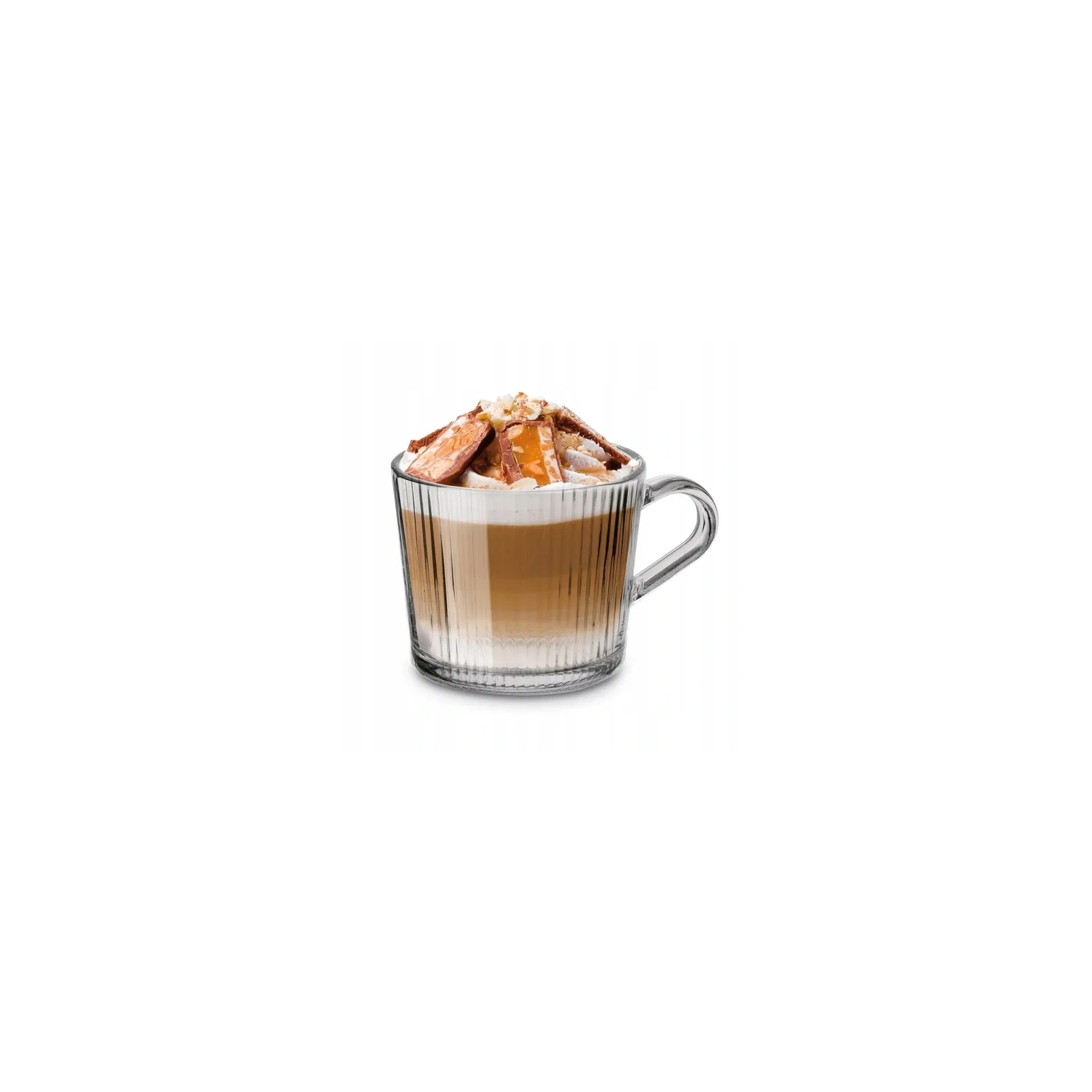ECARLA szklanka ryflowana z uszkiem 400ml SZK156