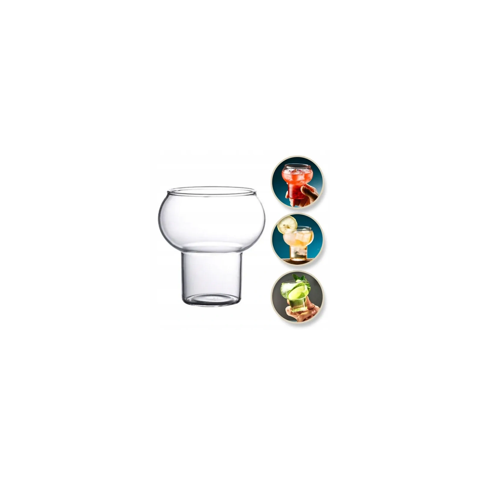 ECARLA szklanka do kawy napojów 250ml Bubble SZK132 