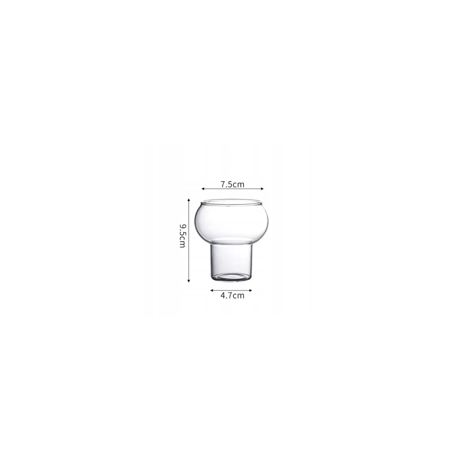 ECARLA szklanka do kawy napojów 250ml Bubble SZK132 