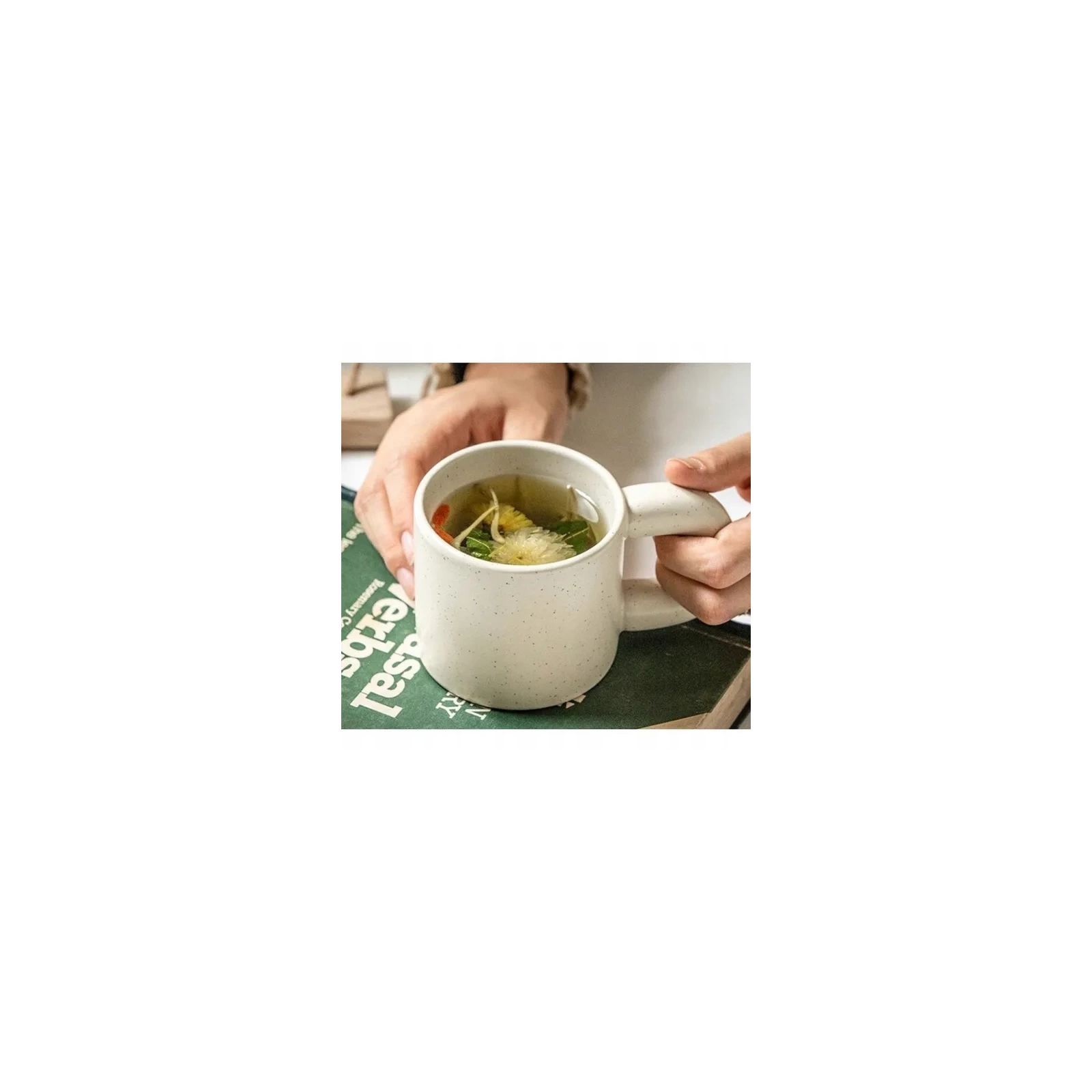 ECARLA kubek z uchem ceramiczny, nakrapiany 300ml CUP21 