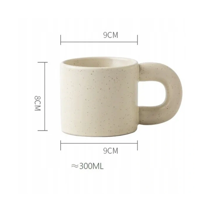 ECARLA kubek z uchem ceramiczny, nakrapiany 300ml CUP21 