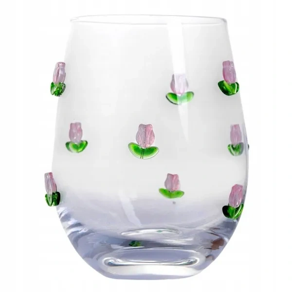 ECARLA szklanka 500ml z tulipanami SZK130 