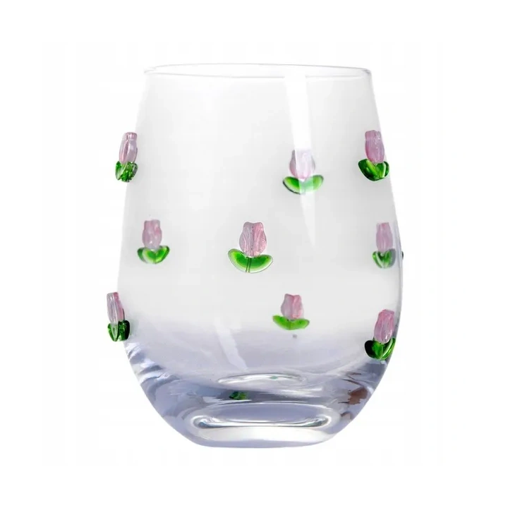 ECARLA szklanka 500ml z tulipanami SZK130 