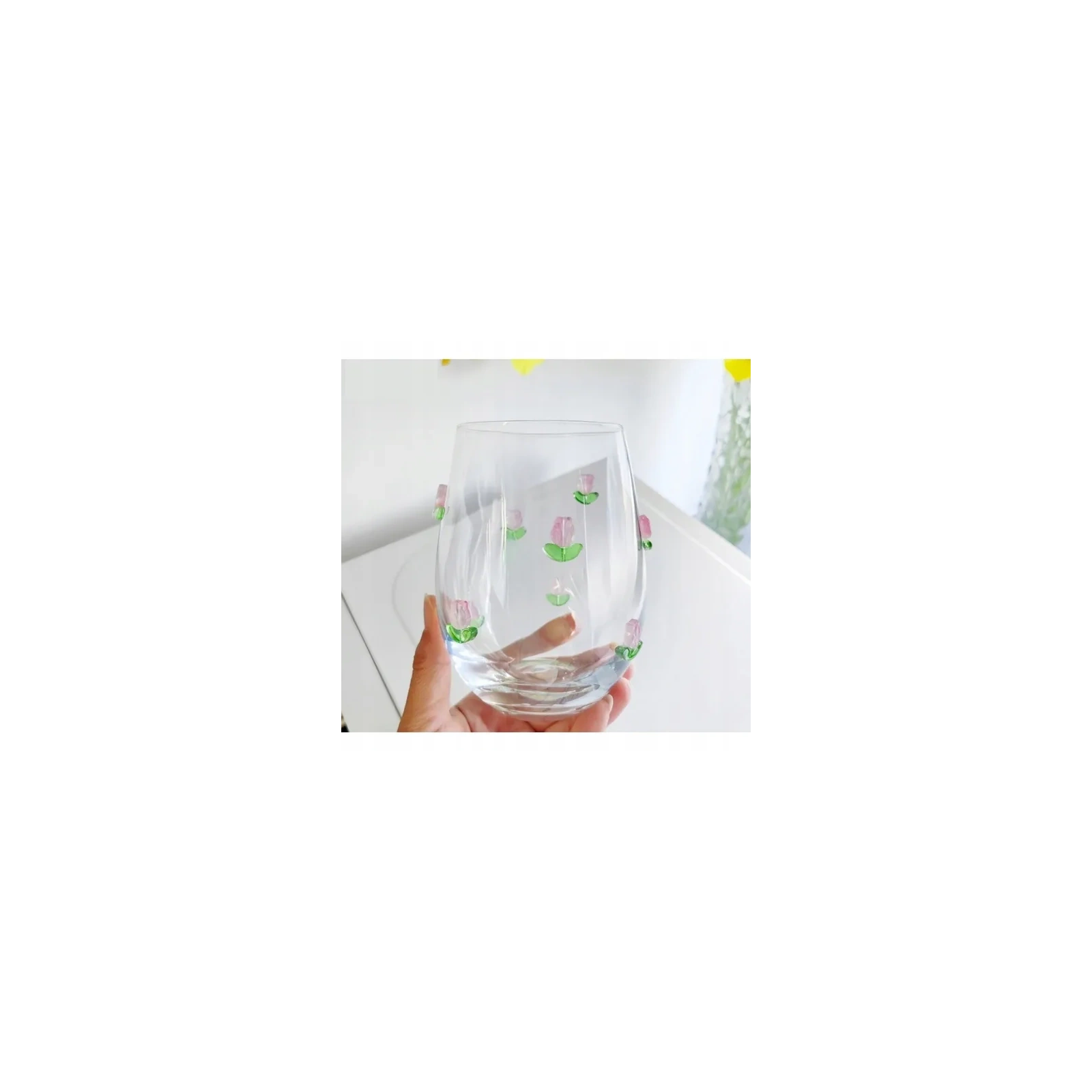ECARLA szklanka 500ml z tulipanami SZK130 