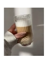 ECARLA szklanka ryflowana wysoka grube szkło 420ml SZK64 