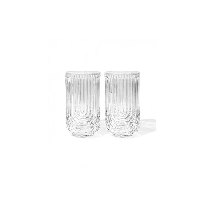 ECARLA szklanka ryflowana wysoka grube szkło 420ml SZK64 