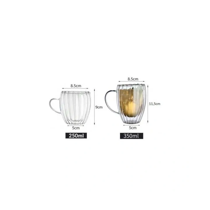 ECARLA szklanka termiczna ryflowana 250ml SZK43WZ5 1szt 