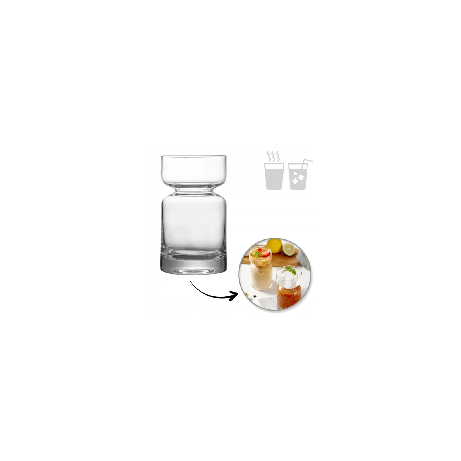 ECARLA szklanka Flow Glass 350ml KLEPSYDRA SZK191
