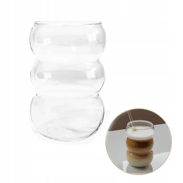ECARLA szklanka do kawy latte, long drinków BUBBLE 550ml SZK202