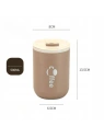 ECARLA kubek termiczny ze słomką, termos zamykany 500ml Cappucino CUP07WZ2