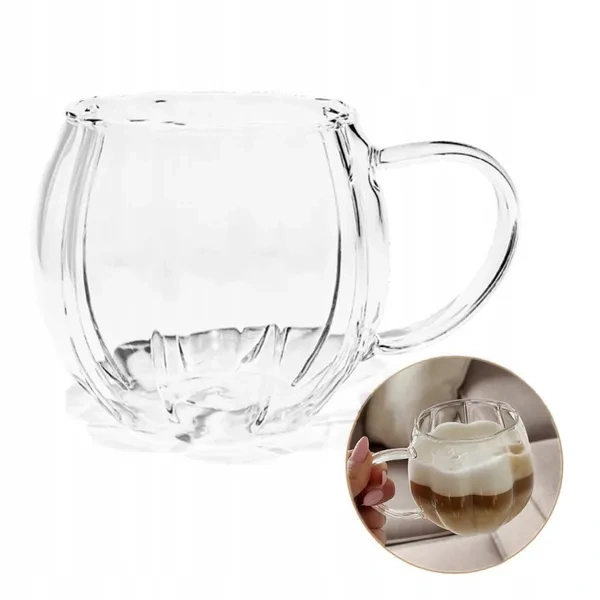 ECARLA szklanka termiczna ryflowana 425ml SZK203