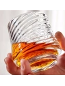 ECARLA szklanka ryflowana do kawy, drinków, whiskey 150ml 7,5x 8cm SZK200