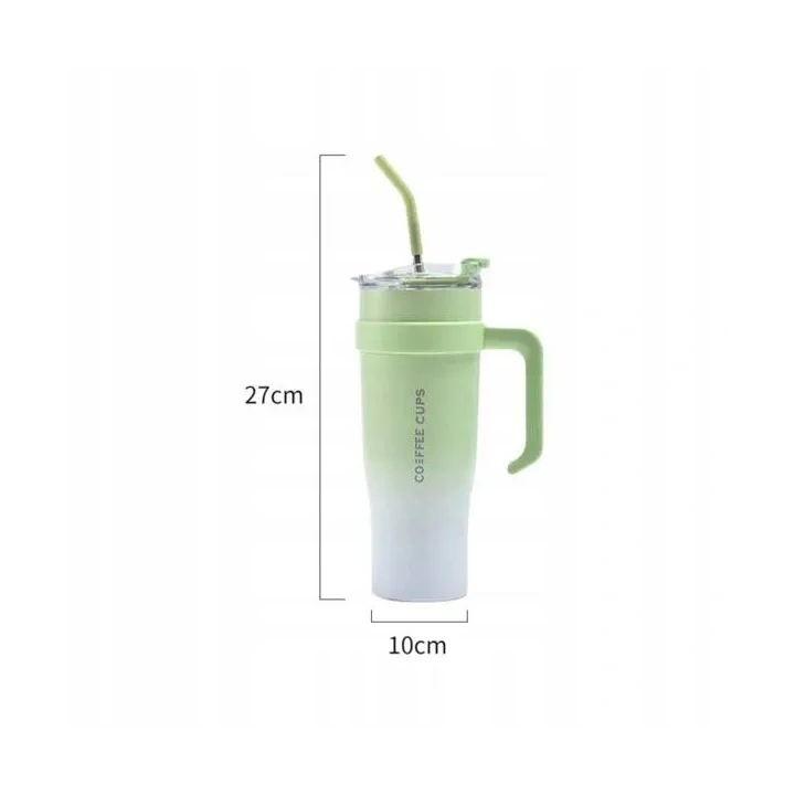 ECARLA kubek termiczny z uchwytem i rurką 1200ml Miętowy BD23ZIE