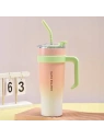 ECARLA kubek termiczny z uchwytem i rurką 1200ml Brzoskwiniowy BD23R