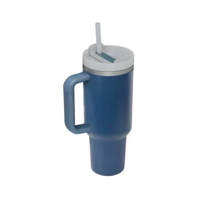 ECARLA kubek termiczny z uchwytem i rurką 1000ml Granat CUP05